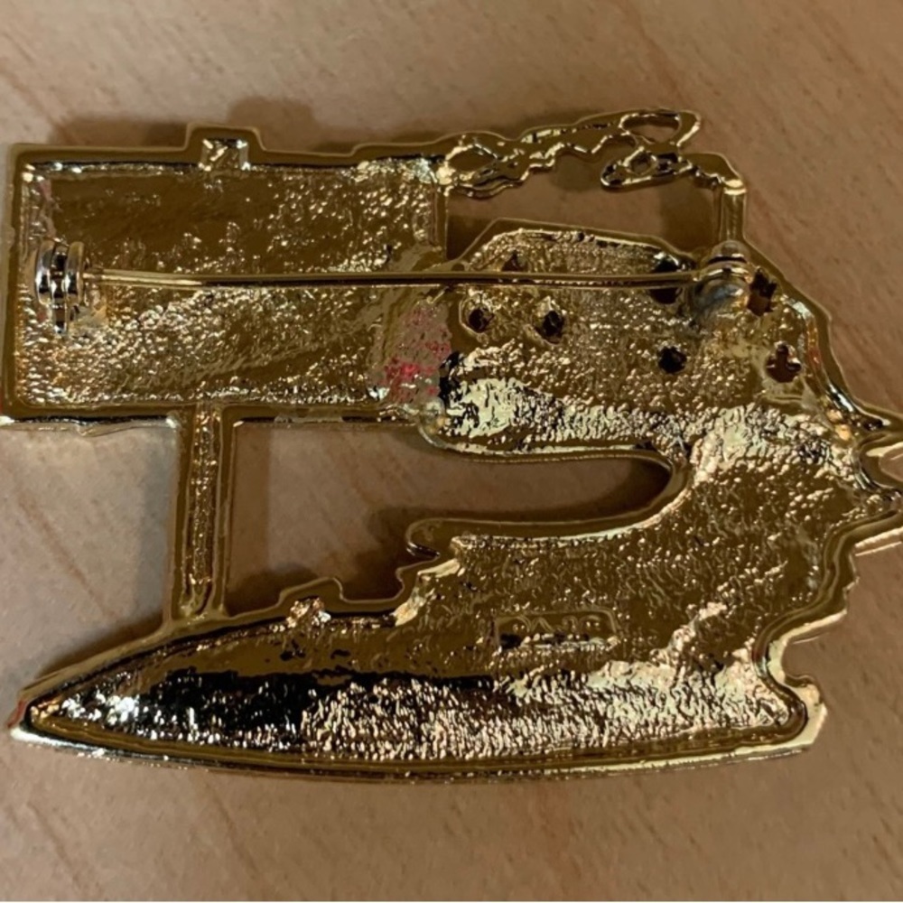 Vintage American Jewelry Company Realtor Gold Tone Brooch Pin-House For Sale - Picture 2 of 3